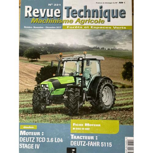 Rtma Revue Technique Tracteur Deutz Fahr Moteur Deutz Tcd