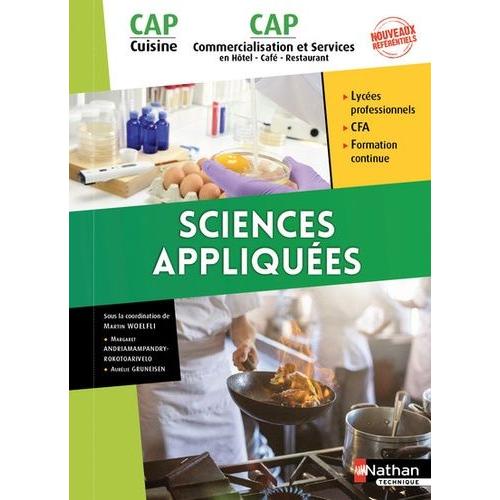 Sciences Appliqu Es Cap Cuisine Et Cap Commercialisation Et Services En