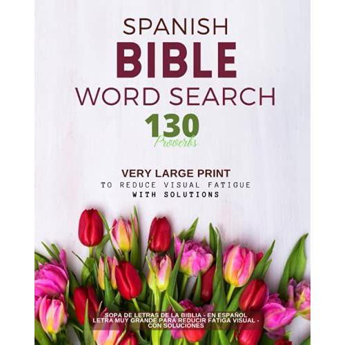 Spanish Bible Word Search Very Large Print With Solutions Sopa De