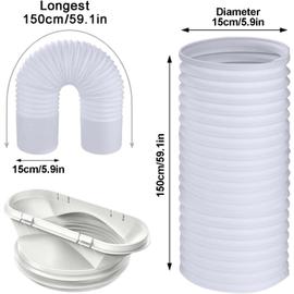 Tuyau Evacuation Climatiseur Mobile Avec Bouche Plate Connecteur Tuyau