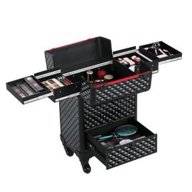 Yaheetech Valise Trolley pour Cosmétiques Noire Professionnelle