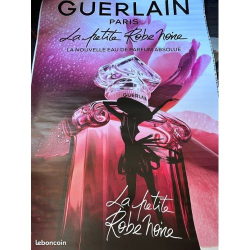 Affiche parfum 120X170 LA PETITE ROBE NOIRE DE GUERLAIN  EDP flacon silhouette 