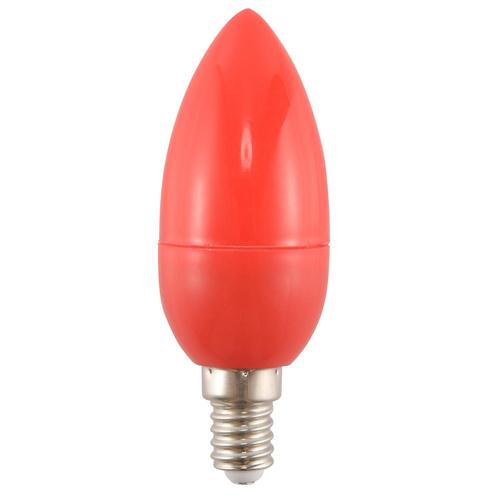 Ampoule sphérique E14 rouge 220 volts 0.5 Watt