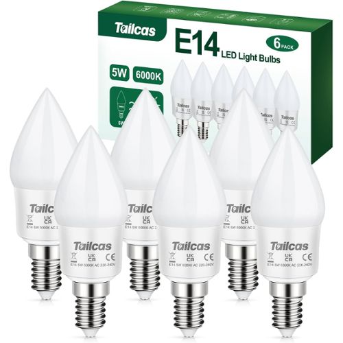 Ampoules Led E27 A60 12w Équivalent à 100w, Base à vis Edison, 6000k Blanc  froid, 1150 Lm, 220-240v, Pack de 6, Non dimmable