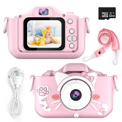 Mini caméra numérique avec jeux intégrés pour enfant et bébé, caméscope de  vidéo pour fille et garçon de bas âge, jouet, idée de cadeaux  d'anniversaire et noël, 1080P, 2000W