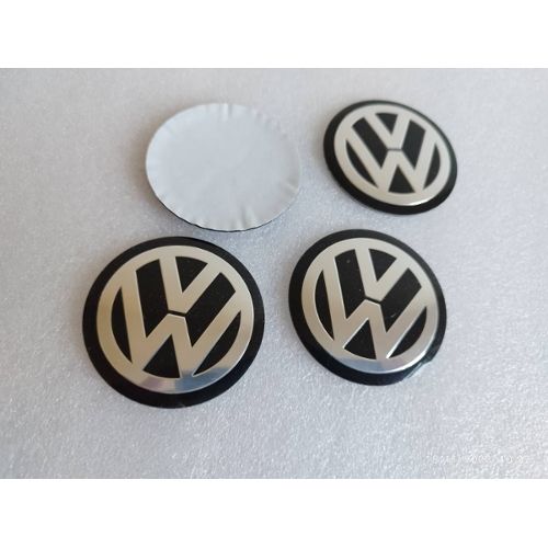 Autocollant décoratif de bouton de volant de fibre de carbone de voiture de  2 pièces pour Volkswagen Touareg