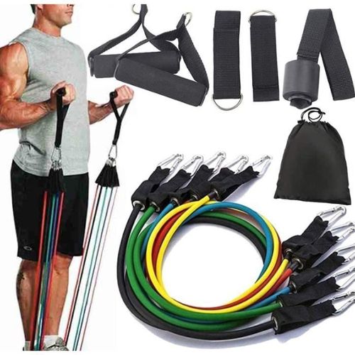 Acheter Kit de barre Pilates portable avec bande de résistance, exercice de  Yoga, barre Pilates