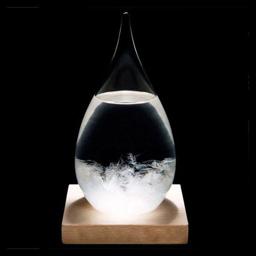 Baromètre en cristal transparent avec bouteille en verre