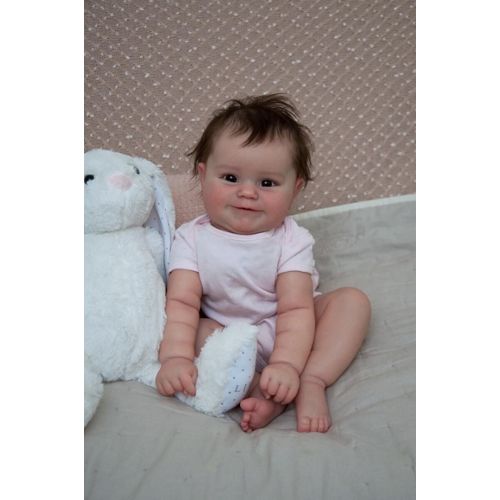 Yeacher 22 pouces 55 cm bébé poupée fille pleine Silicone princesse poupée  bébé jouet de bain avec des vêtements réaliste mignon cadeaux jouet tissu à  pois 