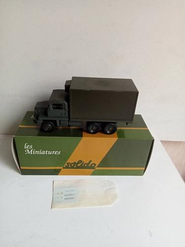 CAMION GRUE BERLIET GBC KT MILITAIRE 1/50 SOLIDO MADE IN FRANCE voiture