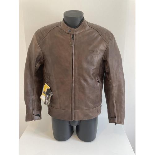 Blouson veste pour moto Homme Nexone Cuir Giorgio Marron Taille