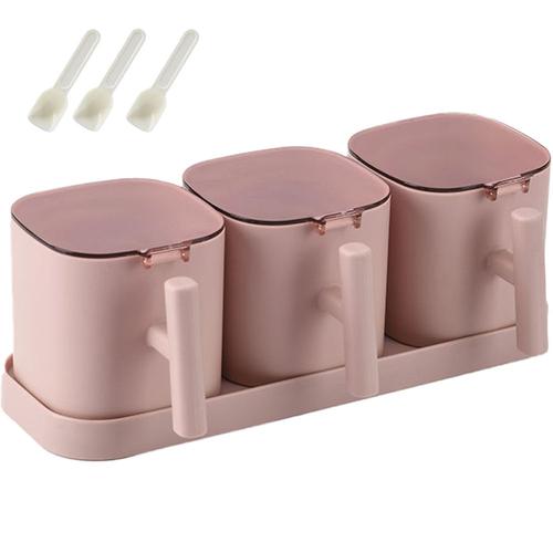 Lot de 3 boîtes de rangement pour comptoir de cuisine + étiquettes et  marqueur – Bocaux à biscuits en verre avec couvercles hermétiques –  Contenants de conservation des aliments avec couvercles : : Maison