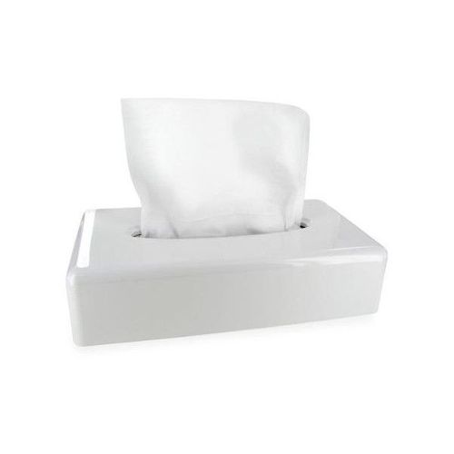 Boîte à Mouchoirs Rectangulaire en Plastique Blanc