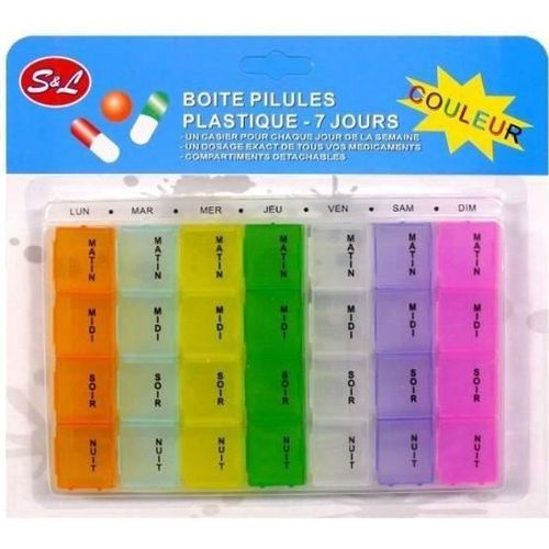 Boîtes à Pilules, 2 PCS Journalier Boite Pilulier Poche,Matériel de Paille  de Blé,Compartiments Amovibles(Bleu+beige)