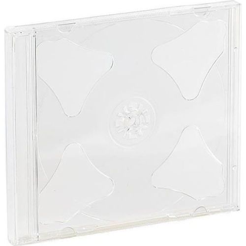 Boîtier CD Slim, lot de 25, Transparent / Noir