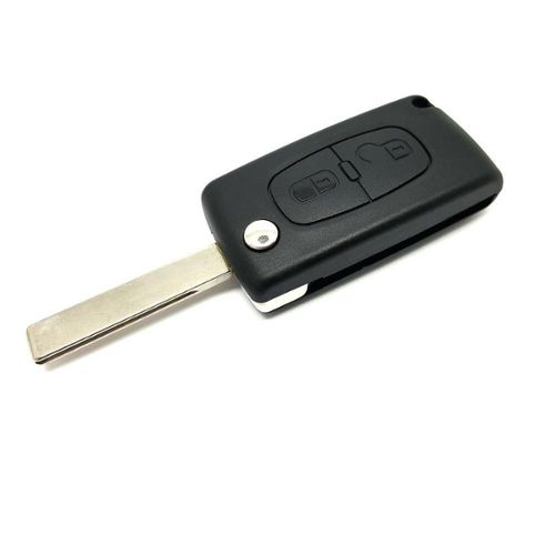 Coque clé plip boitier 2 boutons Peugeot 207-307-308-3008-5008