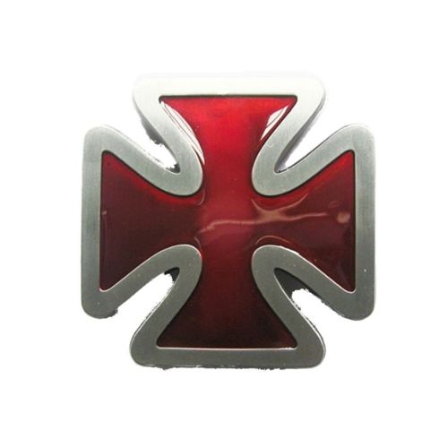 Boucle de ceinture Modèle Croix de Malte Fond Rouge