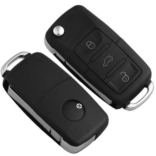 kwmobile Coque clé de Voiture Compatible avec VW Golf 7 MK7 3-Bouton  Accessoire clé Voiture - Protection étui Souple en Silicone - Noir