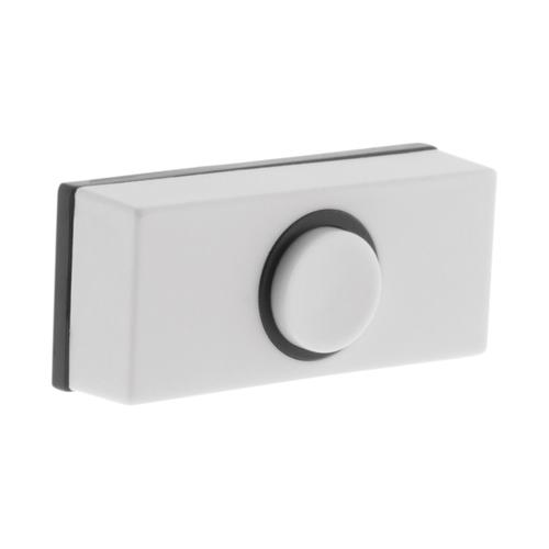 Double bouton poussoir sonnette porte étiquette plastique blanc BYRON