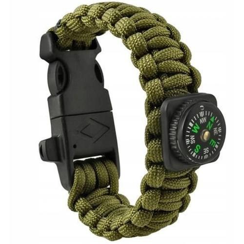 Generic Bracelet De Survie Multifonctionnel Extérieur, Montre Avec Boussole  Et Sifflet - Prix pas cher