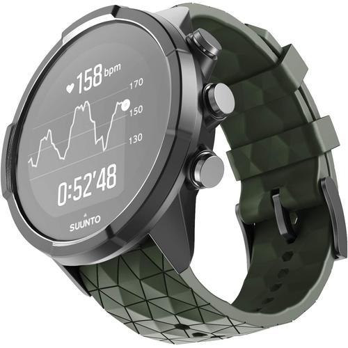 Bracelet silicone Suunto 9 Peak (vert-gris/blanc