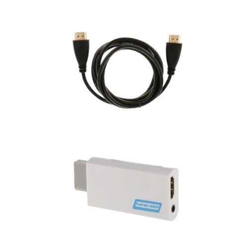 Adaptateur de convertisseur Wii Hdmi, sortie vidéo de connecteur Wii vers  Hdmi audio 3,5 mm - Prend en charge tous les modes d'affichage Wii