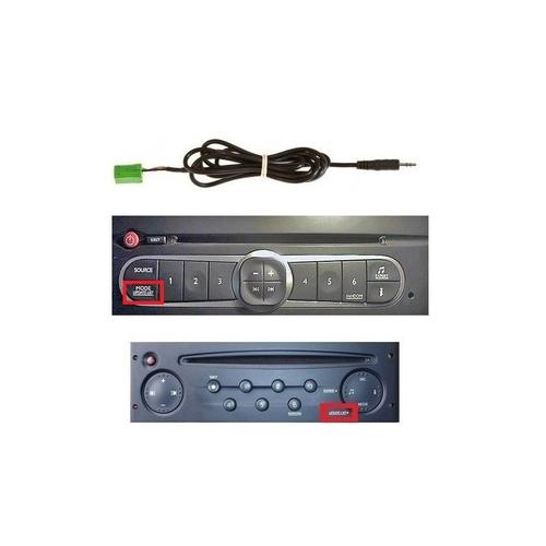 Câble auxiliaire adaptateur mp3 autoradio citroen c4 rd4 12pin + 2cles  démontage - IRMEGE