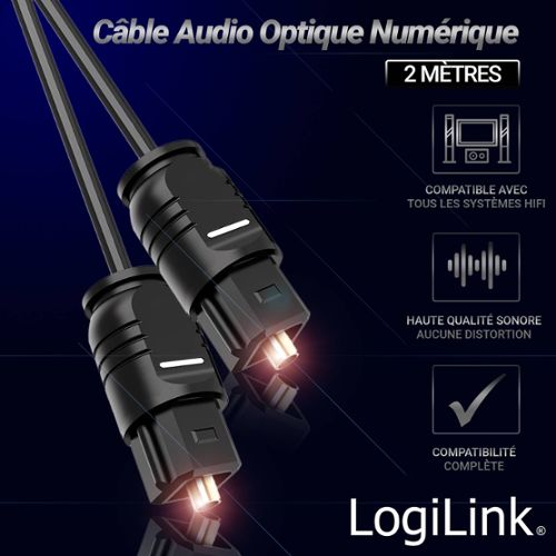 Syncwire Cable Optique Audio Numérique Cordon Fibre Optique Toslink  Digital les Prix d'Occasion ou Neuf