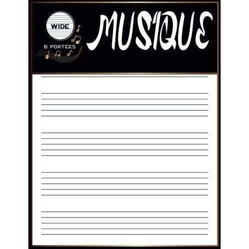 Cahier de Musique avec Portée Grand Format: Carnet de Partitions - 105  Pages - 12 Portées par Page - Composition Musicale - à Remplir