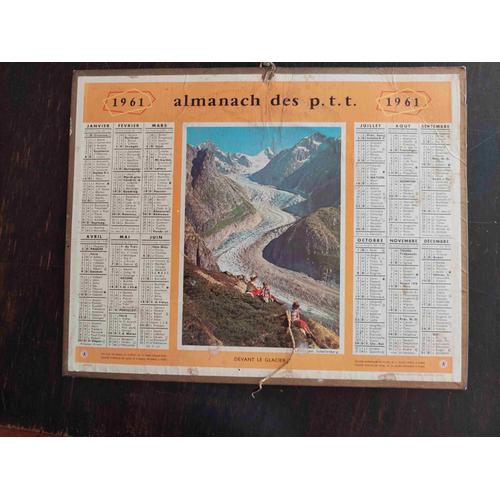 Grand format : 1961-70 - Almanach des PTT . calendrier poste 1963