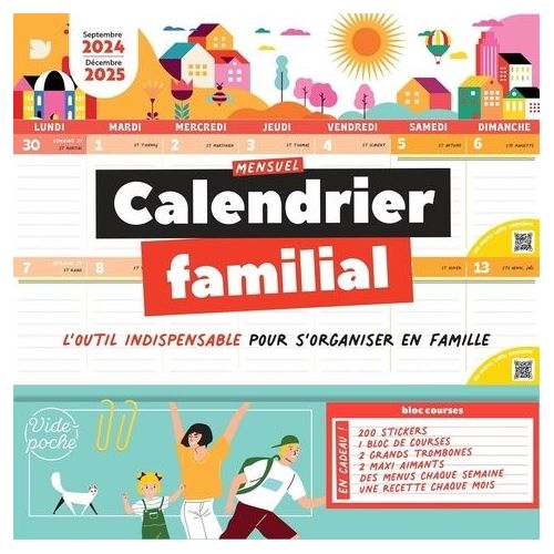 Mini calendrier mensuel de la famille - Septembre 2022- Décembre 2023  (Grand format - Broché 2022), de