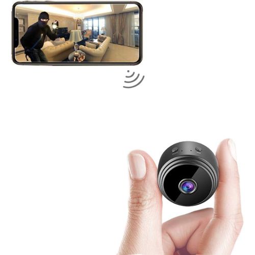 Caméra de surveillance interieur / exterieur - Mini Caméra Espion, Caméra  de Surveillance 4K HD WiFi Résolution Réglable Securite Camera Bébé sans Fil  Hidden Caméra Interieur/Exterieur (noir)-BISBISOU