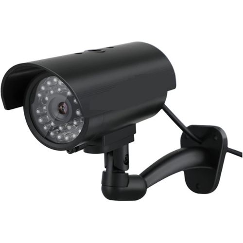 Caméra de surveillance fausse dôme extérieure PTZ solaire LED rouge