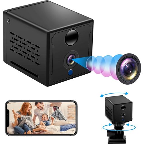 Mini Camera Espion, Full HD 1080P Caméra Surveillance Voiture sans Fil avec  Vision Nocturne et Détection de Mouvement, Spy Cam Micro Camera pour la  Maison et Le Bureau