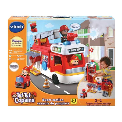 Camion Caserne de Pompiers, échelle, camion, hélicoptère - Vtech 