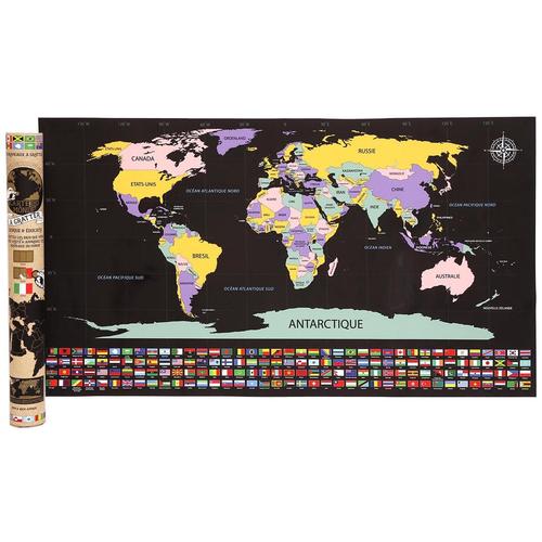 2 Cartes à gratter XXL – Carte du monde + Carte de l'Europe