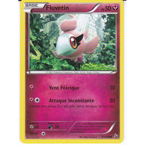 French designer card pokemon Fluvetin-xy08 105/162 impulse turbo