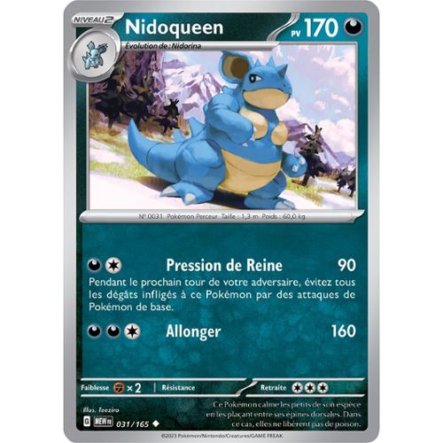 Carte Pokemon Neuve Française SL09:Duo De Choc Nidoqueen Reverse 56/181 