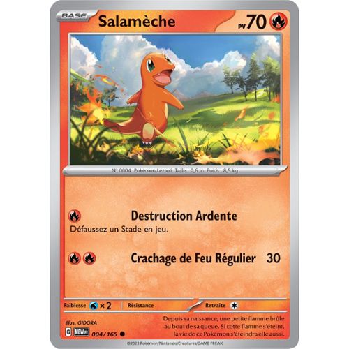 Bloc de construction Pokémon Salamèche - Carte Pokemon Rare