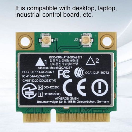 Carte WiFi, 2.4G 2 en 1 Carte Réseau sans Fil Mini-logement Adaptateur  Réseau PCI Express Compatible avec PC/Ordinateur Portable HM55 / HM57 /  HM65 /