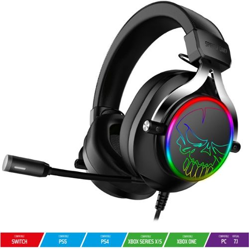 Micro Casque Gaming PS4, Switch avec Micro Anti Bruit Casque Gamer Xbox One  Filaire LED Lampe Stéréo Bass Microphone Réglable avec Micro 3.5mm Jack