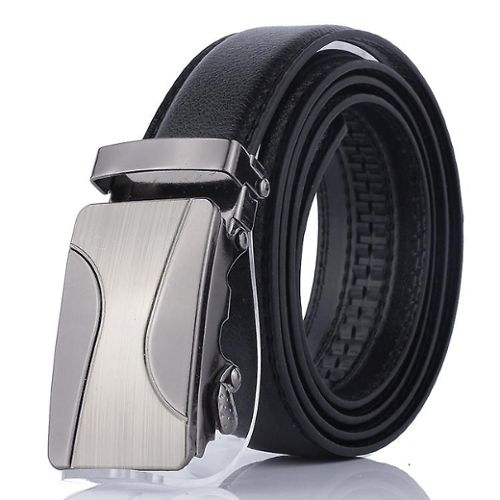 2017 Comfort cliquez sur ceinture cuir avec acier couleur noire pour homme men UK 