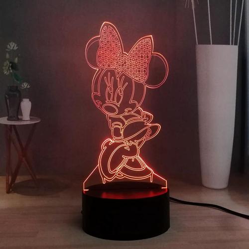 Lampe de Chevet Conique DISNEY MICKEY MOUSE Enfant Chambre en Bleu - LQ2023