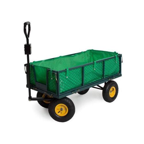 VEVOR Chariot de Jardin en Acier 635 kg 4 Roues Panier Fer avec Côtés  Amovibles