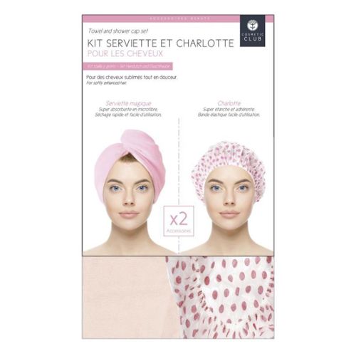2pcs Bonnets de douche, chapeau de douche réutilisable Charlotte Cheveux  Double couche Douche imperméable à l'eau avec bandes élastiques