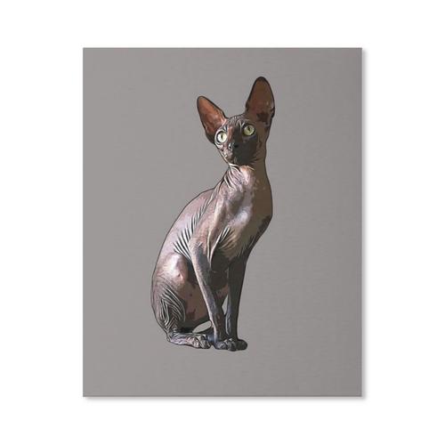 Déco chat sphynx assis doré - Kare Design