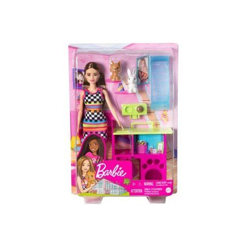 Barbie - habit poupee mannequin - robe chiens avec petit chien beige -  vetement - tenue - accessoire - Accessoire poupée - Achat & prix