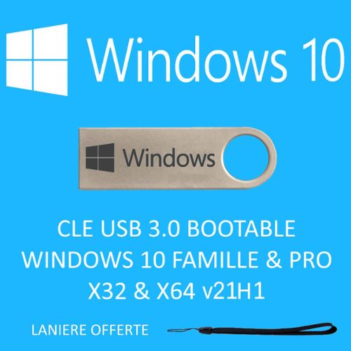 CLE USB BOOTABLE windows 10 pro Avec Licence EUR 18,99 - PicClick FR
