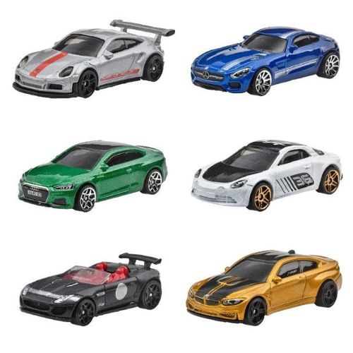 Coffret 5 véhicules, Jouet pour Enfant de Petites Voitures Miniatures +  Track Builder Unlimited