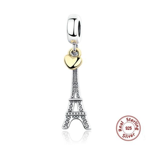 Collier Tour de Paris romantique argent incrusté des zircons MicLee Collier pendentif de femme fille Pendentif Tour Eiffel collier en argent 925